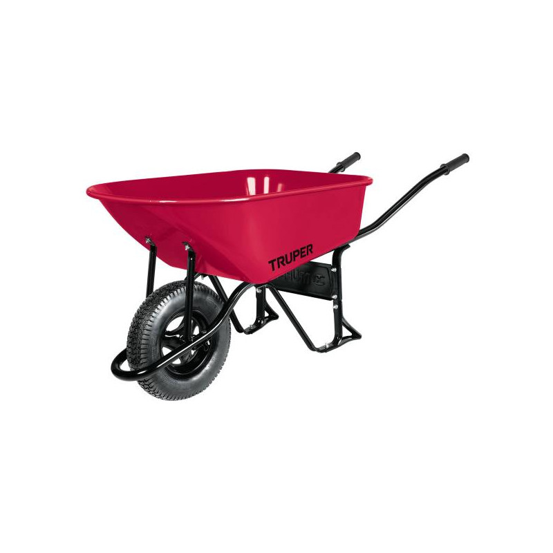  Carretilla Reforzada 6ft 100L, Llanta Neumatica 16X4" Soportan 580kg Calibre 21, CAT-60ND 11776 Truper 213.559322 Carretilla Bu