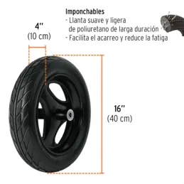  Carretillas 6 ft3 750kg Super Reforzado Calibre18 Imponchable, Truper 100417 245.762712 Carretilla Buggy Industrial 100 Litros 