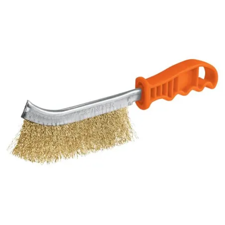  Cepillo de Acero en alambre Latonado, Calibre 0.26mm, L 23.5cm A 1.7cm, CEA-10 11540 Truper 3.305085 Cepillo de Alambre Curvo A