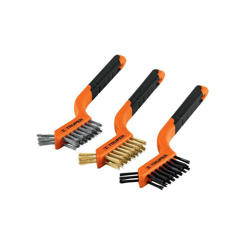  Cepillo con Cerdas de Acero al Carbono 28 Pinceles, Calibre 0.15mm, L 18cm A 1cm 3 Piezas, JCEA-3 10652 Truper 6.779661 Juego d