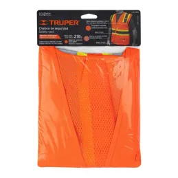 Chaleco de Seguridad Unitalla Naranja Cintas Dobles 2" con cierre y 6 Bolsillos Alta Visibilidad, CHS-700N 13475 Truper 18.6440 Chaleco de Seguridad Unitalla Naranja Cintas Dobles 2" con cierre y 6 Bolsillos Alta Visibilidad, CHS-700N 13475 Truper 18.6440