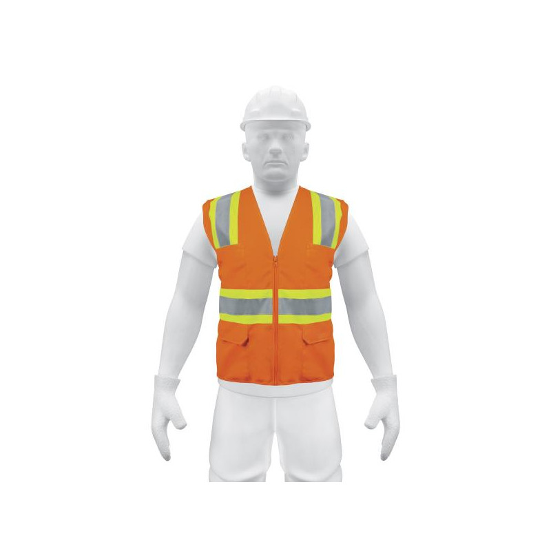 Chaleco de Seguridad Unitalla Naranja Cintas Dobles 2" con cierre y 6 Bolsillos Alta Visibilidad, CHS-700N 13475 Truper 18.6440 Chaleco de Seguridad Unitalla Naranja Cintas Dobles 2" con cierre y 6 Bolsillos Alta Visibilidad, CHS-700N 13475 Truper 18.6440