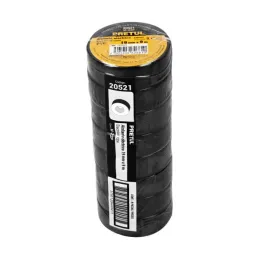  Cintas Aislantes 19mm x9m Negro acrilico E0.13mm, Flexible Pretul 20521 1.016949 Cinta Aislante Negro 19 mm x 9 m, Pretul 20521