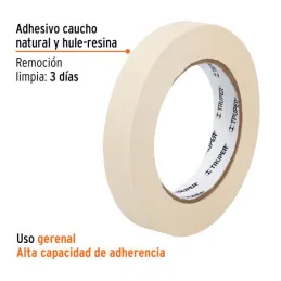  Cintas Masking Tape 18mm x50m Alta Resistencia Truper 12590 2.966102 Cinta Masking Tape 3/4" (18mm) x50M, Truper 12590

Adhesiv
