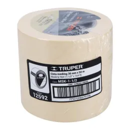  Cintas Masking Tape 36mm x50m Alta Resistencia Truper 12592 5.677966 Cintas Masking Tape 1-1/2" (36mm) x50M, Truper 12592

Adhe