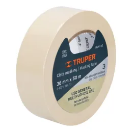  Cintas Masking Tape 36mm x50m Alta Resistencia Truper 12592 5.677966 Cintas Masking Tape 1-1/2" (36mm) x50M, Truper 12592

Adhe