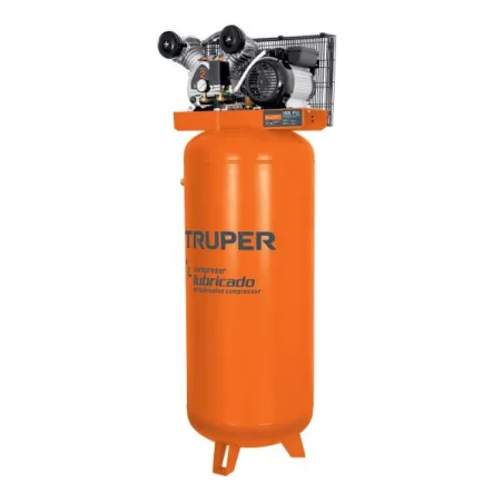  Compresoras de Aire de 4HP 240L Vertical, Uso Ininterrumpido Arranque Automatico, Truper COMP-240LVC 102130 2287.288136 Compres