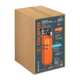  Compresoras de Aire de 4HP 240L Vertical, Uso Ininterrumpido Arranque Automatico, Truper COMP-240LVC 102130 2287.288136 Compres
