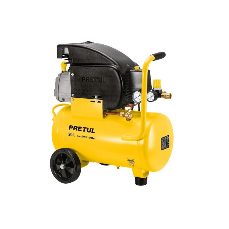  Compresoras de Aire de 2.5HP 20L, Arranque Automatico, COMP-20LP-260 21680 Pretul 372.033898 Compresora Lubricada de Aire 20 Li