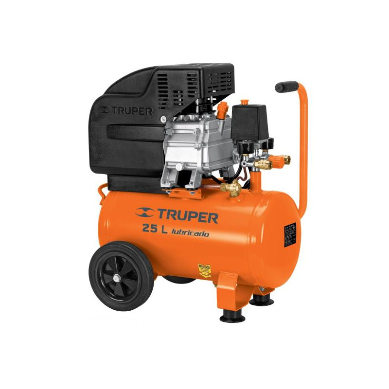  Compresoras de Aire de 3HP 25 Litros, Arranque Automatico, COMP-25LT-260 11836 Truper 500.847458 Compresora Lubricada de Aire 2