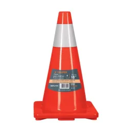  Conos de Precaucion 45 cm con Reflejante 10 cm de PVC, Resistente a Impactos, Peso 1.05 kg, CONO-45R 13121 Truper 27.966102 Con