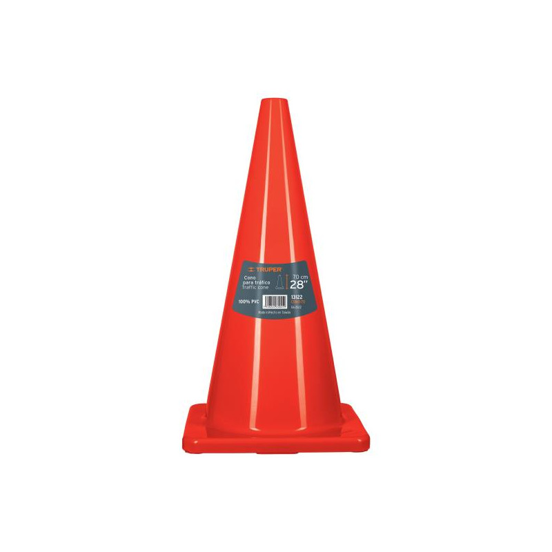  Conos de Precaucion 70 cm, Resistente a Impactos, Peso 2.50 kg, CONO-70 13122 Truper 55.084746 Conos de Precaucion 70 cm, Resis