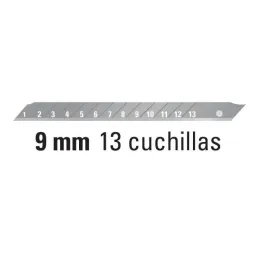  Cutter 5" 9mm Plastico Navaja de Acero, CUT-5PB 22403 Pretul 1.016949 Cutter 5" (9mm) Plastico, Pretul 22403

Navaja en acero
 