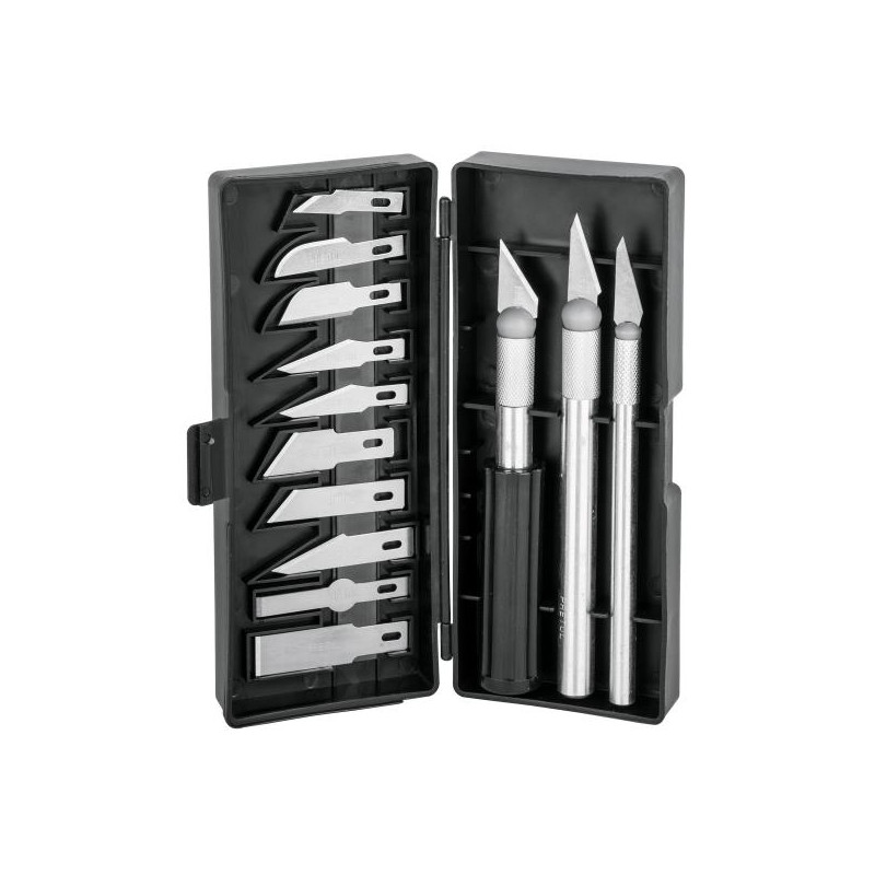  Juego de 13 Cuchillas Hobby SK5 MangoMetalicos con estuche Organizador, Pretul EXA-13P 22409 11.186441 Juego de exactos Hobby 1