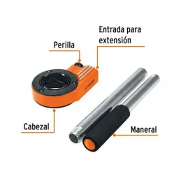  Cabezal para dado de Tarraja 1/2" 3/4" 1" 1-1/4", CA-850 13086 Truper 76.271186 Cabezal para Dados de Tarraja 1/2" a 1-1/4", Tr