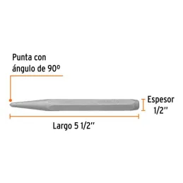  Centro Punto 1/2" L5-1/2 Punzones para Barrenar, Truper 12222 4.915254 Punzón 1/2" para Barrenar, Largo 5-1/2", Truper 12222

F