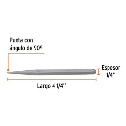  Centro Punto 1/4" L4-1/4 Punzones para Barrenar, Truper 12218 2.372881 Punzón 1/4" para Barrenar, Largo 4-1/4", Truper 12218

F