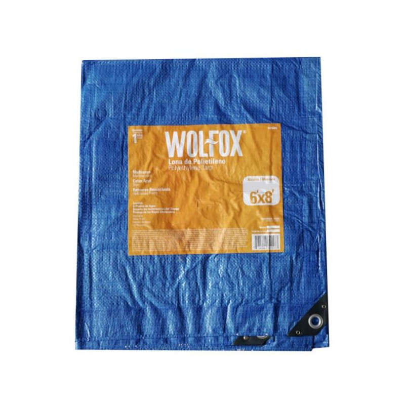  Lona 6x8" Rafia Polietileno Multiproposito Azul Wolfox WF6009 6.949153 Lona 6" x 8" Rafia Polietileno Multiproposito Azul Wolfo