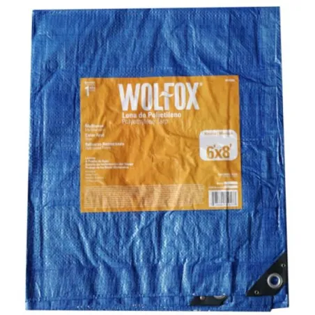  Lona 6x8" Rafia Polietileno Multiproposito Azul Wolfox WF6009 6.949153 Lona 6" x 8" Rafia Polietileno Multiproposito Azul Wolfo