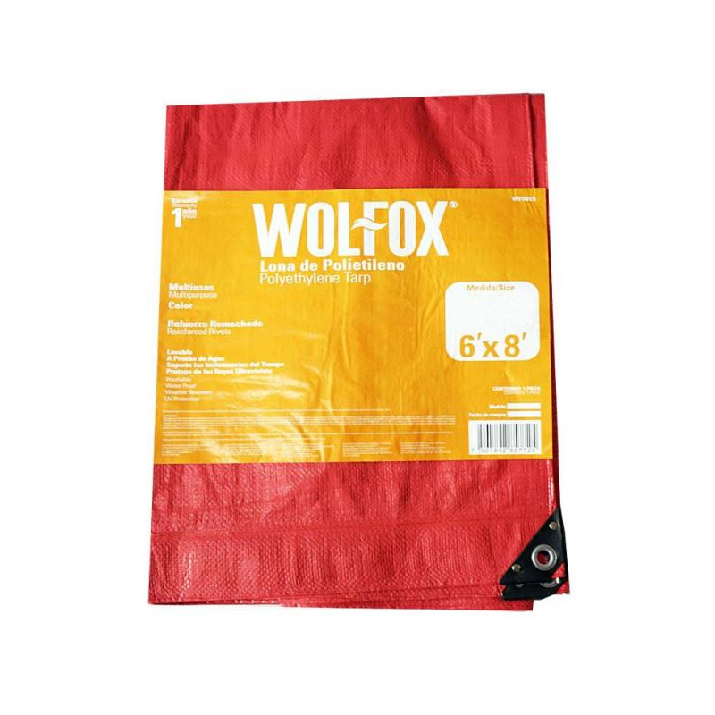  Lona 6x8" Rafia Polietileno Multiproposito Rojo Wolfox WF0019 7.79661 Lona 6" x 8" Rafia Polietileno Multiproposito Rojo Wolfox