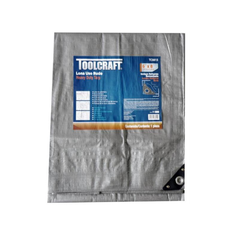  Lona 6x8" Rafia Polietileno Multiproposito Rudo Gris Toolcraft TC0815 9.40678 Lona 6" x 8" Rafia Polietileno Multiproposito Rud