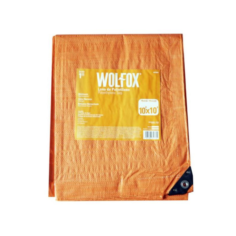  Lona 10x10" Rafia Polietileno Multiproposito Naranja Wolfox WF0020 15.254237 Lona 10" x 10" Rafia Polietileno Multiproposito Na