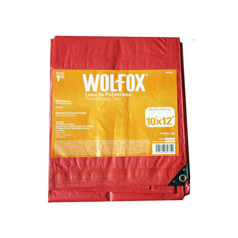  Lona 10x12" Rafia Polietileno Multiproposito Rojo Wolfox WF0021 16.355932 Lona 10" x 12" Rafia Polietileno Multiproposito Rojo 