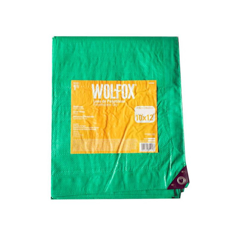  Lona 10x12" Rafia Polietileno Multiproposito Verde Wolfox WF9280 20.338983 Lona 10" x 12" Rafia Polietileno Multiproposito Verd