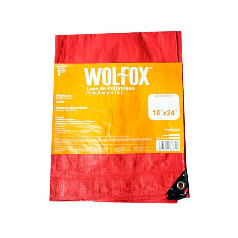  Lona 18x24" Rafia Polietileno Multiproposito Rojo Wolfox WF0024 58.474576 Lona 18" x 24" Rafia Polietileno Multiproposito Rojo 