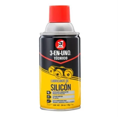  Lubricante Silicon 7oz 3en1 Tecnico 31LS7 13.559322 Lubricante Silicon 7oz 3en1 Tecnico 31LS7

Aceite 3 en 1
Lubrica. Limpia y 