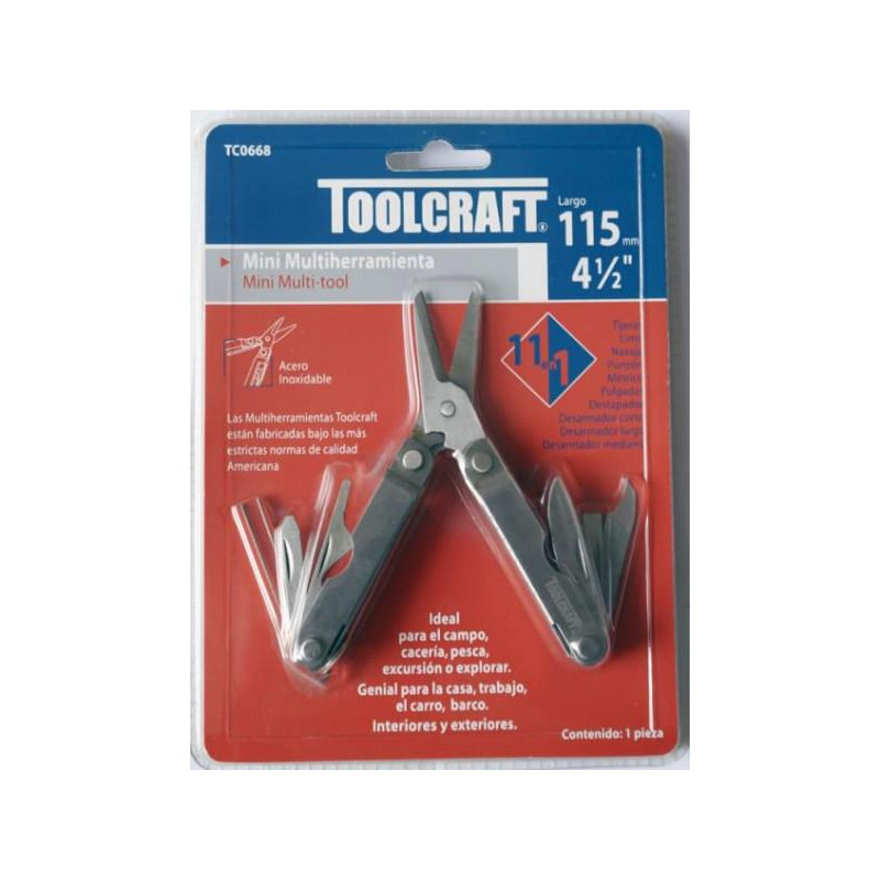  Alicates Multiherramientas 11 en 1 Multi-Tool 4-1/2" Toolcraft TC0668 7.033898 Alicates Multiherramientas 11 en 1 Multi-Tool 4-