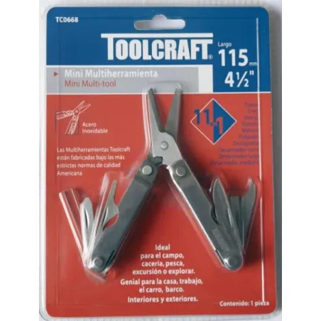  Alicates Multiherramientas 11 en 1 Multi-Tool 4-1/2" Toolcraft TC0668 7.033898 Alicates Multiherramientas 11 en 1 Multi-Tool 4-