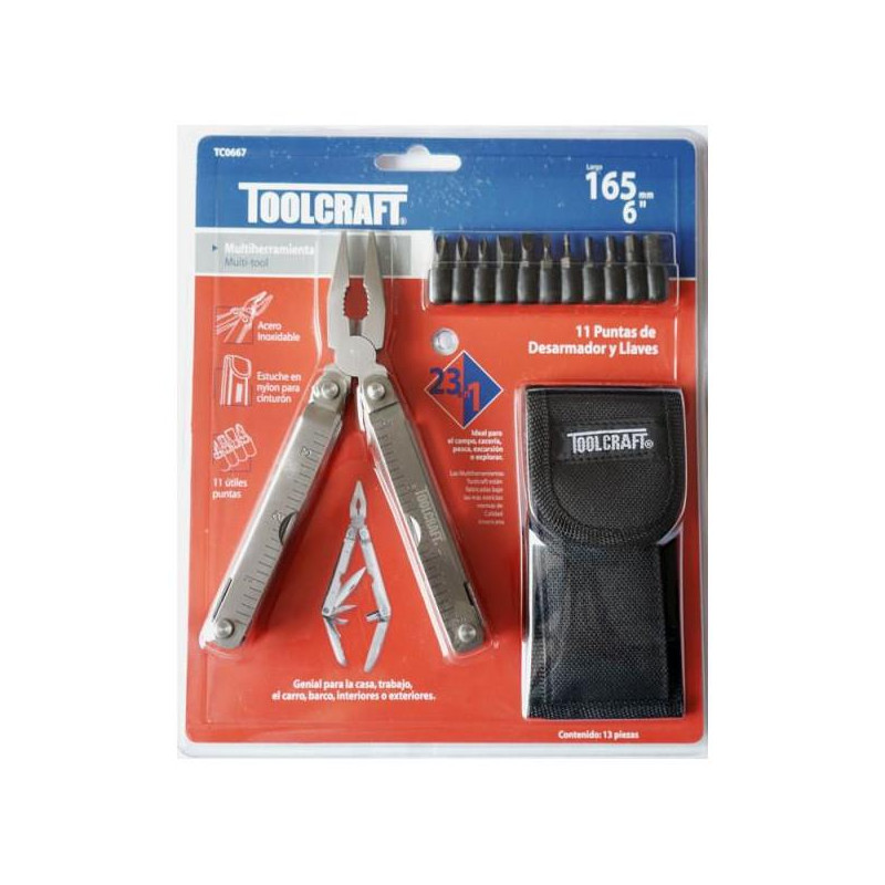  Alicates Multiherramientas 23 en 1 Multi-Tool 6" Toolcraft TC0667 15.847458 Alicates Multiherramientas 23 en 1 Multi-Tool 6" To