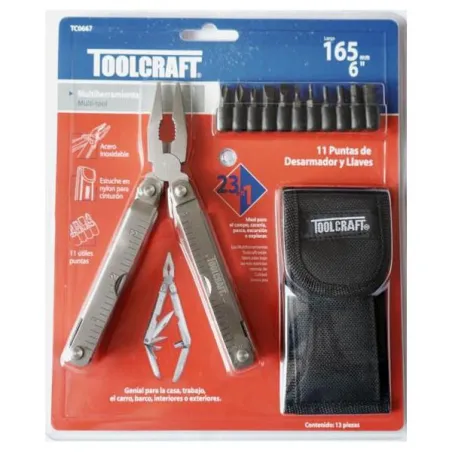  Alicates Multiherramientas 23 en 1 Multi-Tool 6" Toolcraft TC0667 15.847458 Alicates Multiherramientas 23 en 1 Multi-Tool 6" To