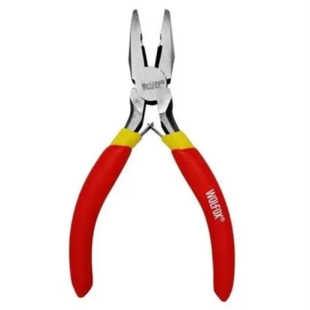  Alicates Universal 4-1/2" Mvinil Electricista Wolfox WF0110 6.271186 Alicates Miniatura Universal 4-1/2" Mango Vinil Electricis