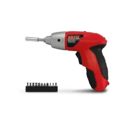  Atornillador Inalambrico 4.8V 1/4" IncCargador y 12 Puntas Wolfox WF1390 44.915254 Atornillador Inalambrico 4.8V 1/4" IncCargad