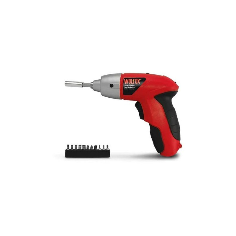  Atornillador Inalambrico 4.8V 1/4" IncCargador y 12 Puntas Wolfox WF1390 42.372881 Atornillador Inalambrico 4.8V 1/4" IncCargad