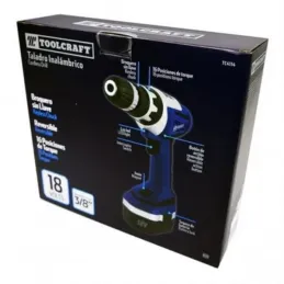  Taladro Atornillador Inalambrico 3/8” 18V Toolcraft TC4114                     182.20339 Taladro Atornillador Inalambrico 3/8 1