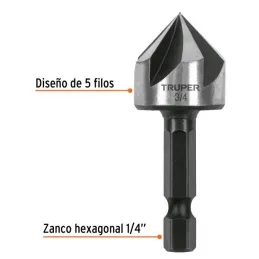  Brocas Avellanadores para Metal 3/4" x50mm Z1/4 Trupe 102382 14.915254 Brocas Avellanadores para Metal 3/4" x 50mm Z1/4 Trupe 1