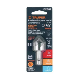  Brocas Avellanadores para Metal 3/4" x50mm Z1/4 Trupe 102382 14.915254 Brocas Avellanadores para Metal 3/4" x 50mm Z1/4 Trupe 1