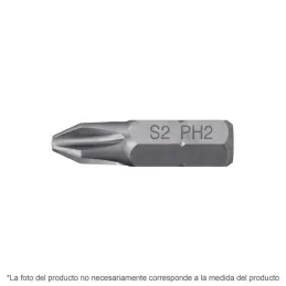  Puntas Phillips #2 x50mm PH2 estuches con 15 piezas, Truper 100195 10.254237 Puntas Phillips N2 x50mm PH2 estuches con 15 pieza