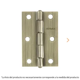  Bisagras Rectangular 3-1/2" x2-1/8" Acero Latonado Antiguo CMbola 1.6mm Hermex 46914 2.118644 Bisagras Rectangular 3-1/2" x 2-1