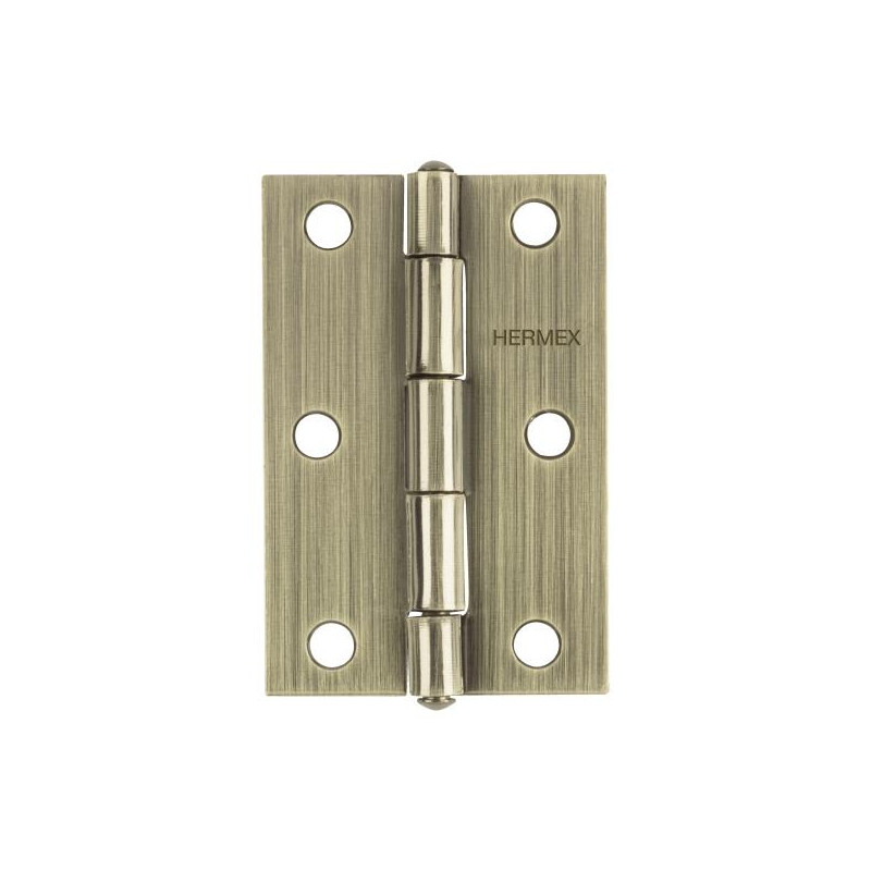  Bisagras Rectangular 3" x2" Acero Latonado Antiguo CMbola 1.4mm Hermex 46913 1.694915 Bisagras Rectangular 3" x 2" Acero Latona
