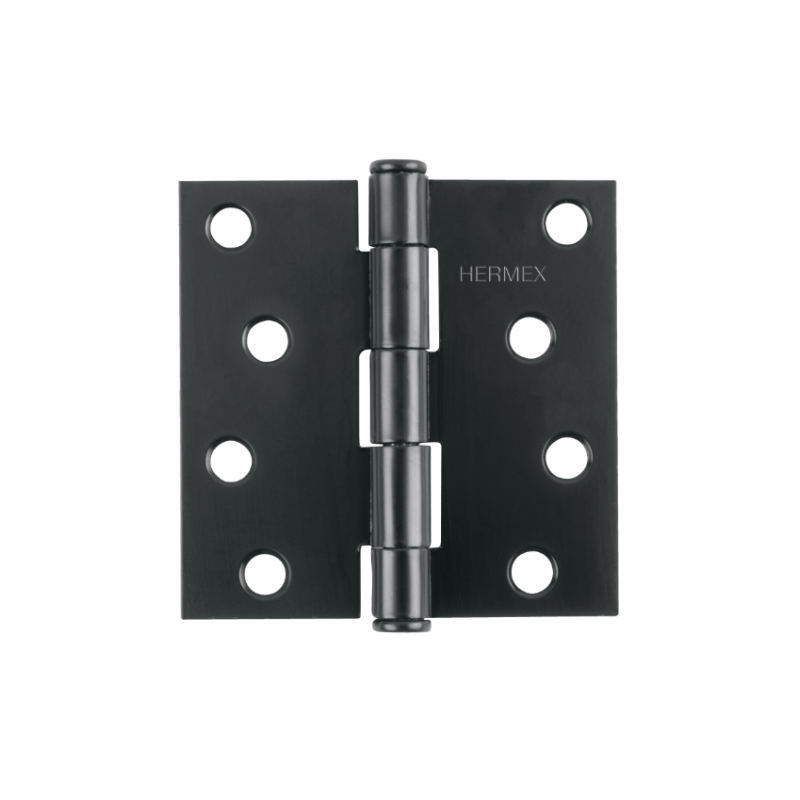  Bisagras cuadrada 4" Acero Negro Mate Capuchina CPlana 2.5mm Hermex 46709 4.745763 Bisagras cuadrada 4" Acero Negro Mate Capuch
