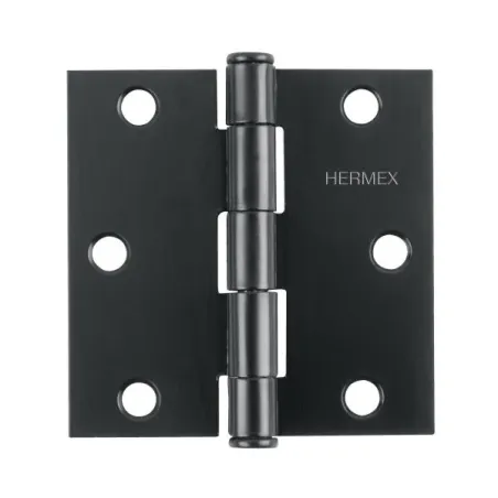  Bisagras cuadrada 3" Acero Negro Mate Capuchina CPlana 2mm Hermex 46918 2.711864 Bisagras cuadrada 3" Acero Negro Mate Capuchin