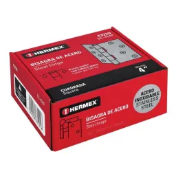  Bisagras cuadrada 4" Acero Inoxidable Capuchina CPlana 2.5mm Hermex 43229 11.440678 Bisagras cuadrada 4" Acero Inoxidable Capuc