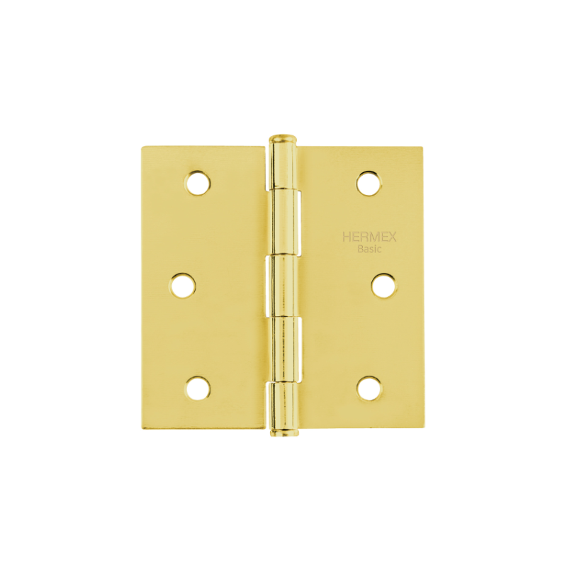 Bisagras cuadrada 2-1/2" Acero Dorado Capuchina Cplana 2mm Hermex 25109 1.525424 Bisagras cuadrada 2-1/2" Acero Dorado Capuchin