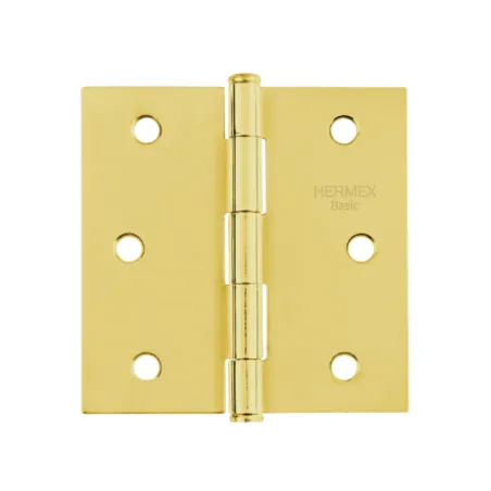  Bisagras cuadrada 2-1/2" Acero Dorado Capuchina Cplana 2mm Hermex 25109 1.525424 Bisagras cuadrada 2-1/2" Acero Dorado Capuchin