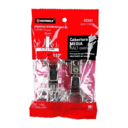  Bisagras Bidimensionales 110 Cobertura Media 6x10cm 35mm 1Par Hermex 43161 3.135593 Bisagras Bidimensionales 110 Cobertura Medi