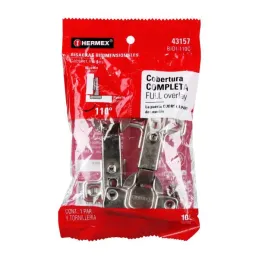  Bisagras Bidimensionales 110 Cobertura Completa 6x10cm 35mm 1Par Hermex 43157 3.135593 Bisagras Bidimensionales 110 Cobertura C